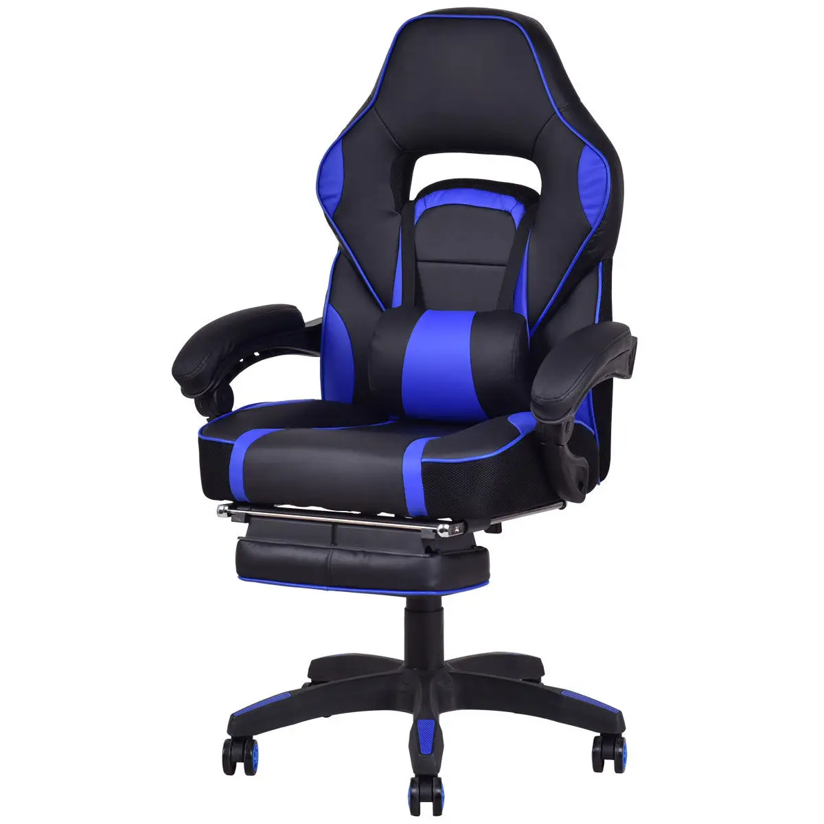 

Costway Office Home Racing Style Executive High Back Gaming Chair W/ Ottoman