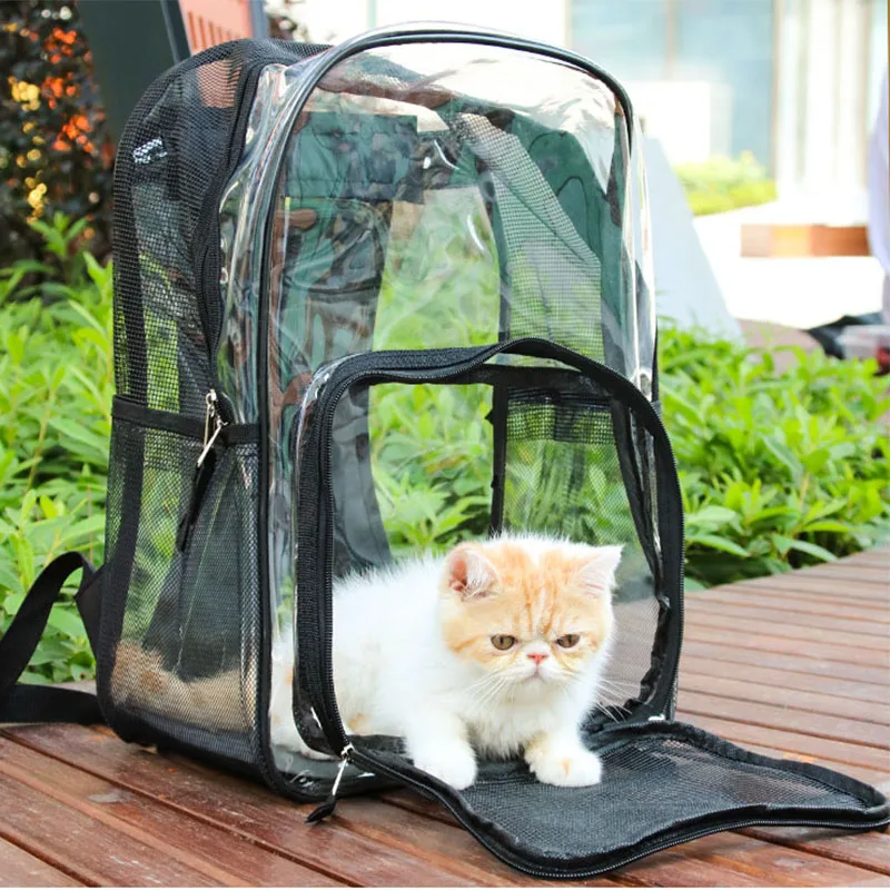 GANYUE Cat Carrier Bag Pet Transparent Backpack Kitten Small Dog ...