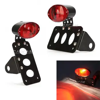 

Black Side Axle Mount Motorcycle License Plate Tail Light For Victory Yamaha Suzuki Harley Davidson Kawasaki Old School ...