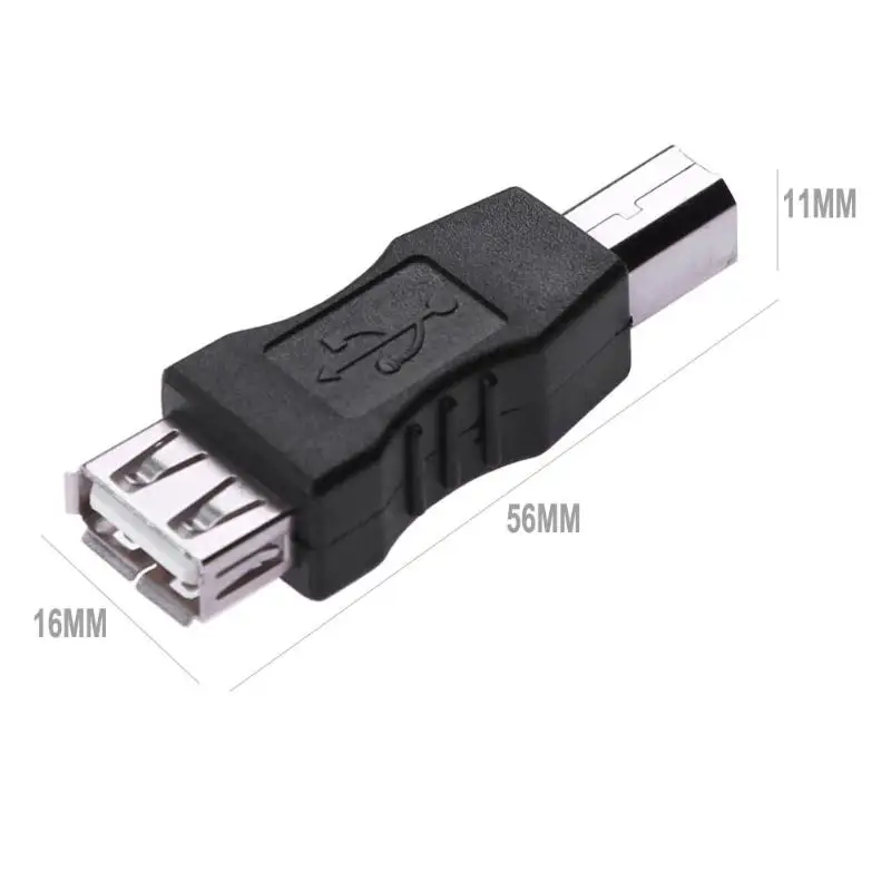 USB 2 0 A гнездо в B разъем адаптера конвертер AF BM Мини Портативный черный адаптер для