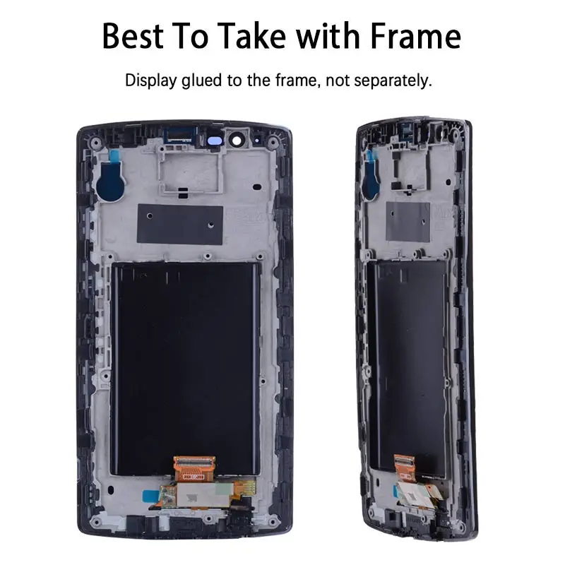 Online Pantalla LCD Para LG G4 H810 H811 H818 Display Cristal Táctil digitalizador Con Marco Completa Original Negra