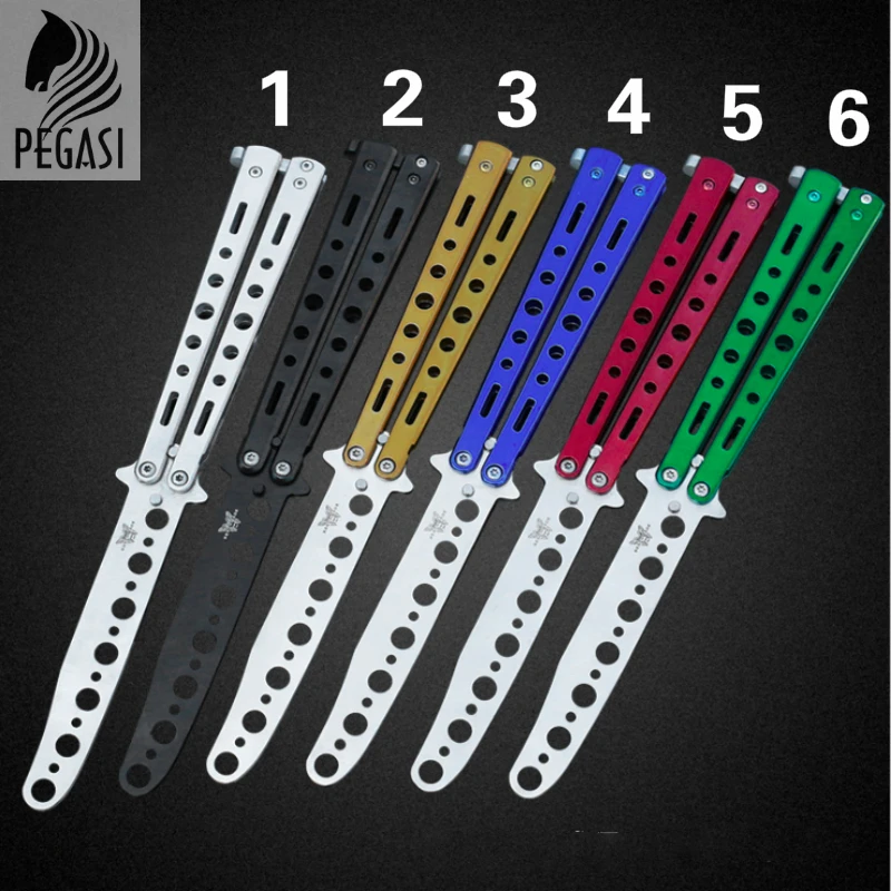 PEGASI Butterfly In Knife Titanium Coated Training Folding Knife