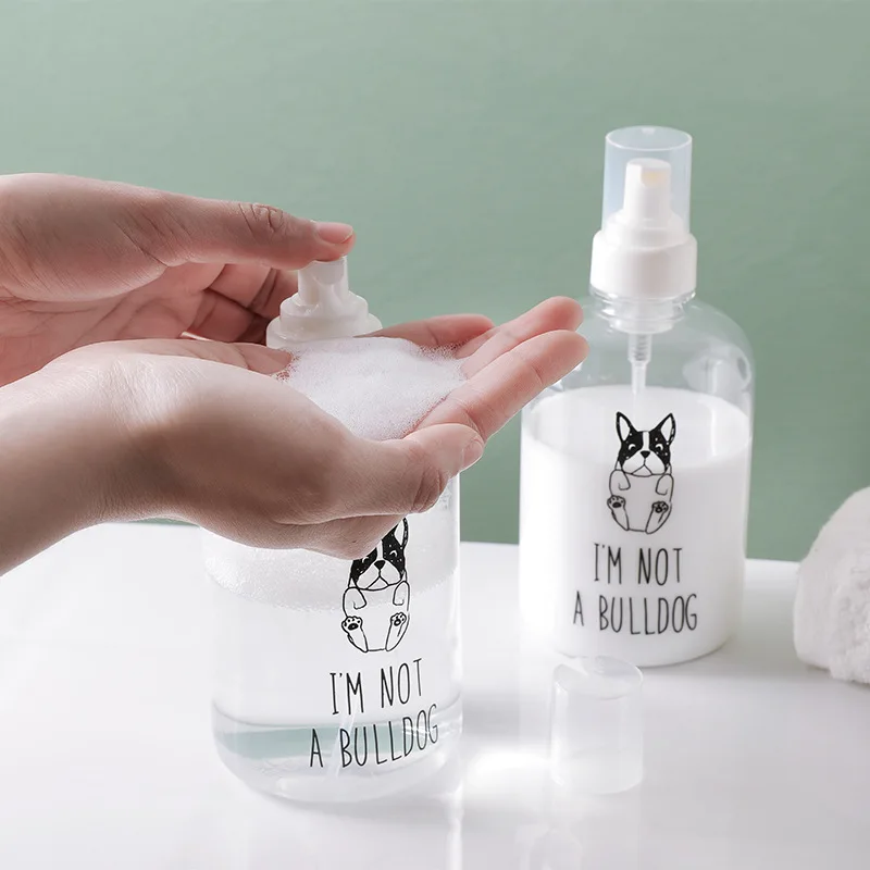 

500ML Portable Plastic Soap Dispenser Cartoon Body Washing Liquid Bottling Shampoo Lotion Shower Gel Dispenser Foam Pump Bottles