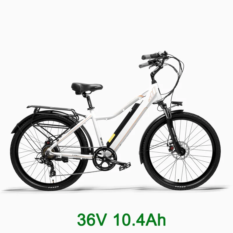 Pard3.0 26 дюймовый электровелосипед, 300 Вт городской велосипед, подвесная вилка с масляной пружиной, велосипед с педалью, длинная выносливость - Цвет: White 10Ah