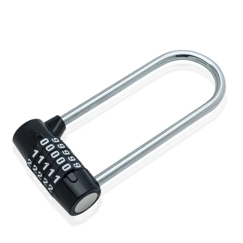 5 Dial Password Combination Lock Antitheft Alloy Steel U Shape