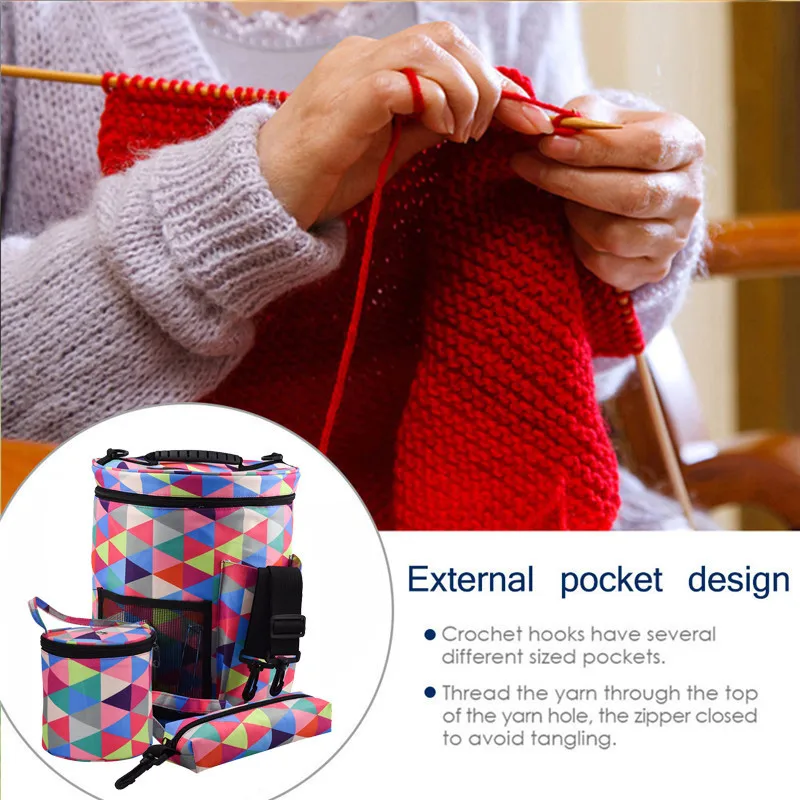3pcs/set Woolen Yarn Storage Bag Large Capacity Holder Bag Organizer Tote For Crocheting & Knitting Bag Sewing Tools Accessories