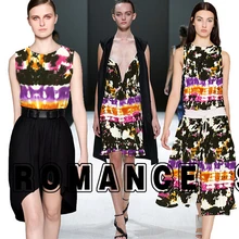 Лето старший пользовательские одежда импортные свежие белье печатных шифоновое платье рубашка ткань сын