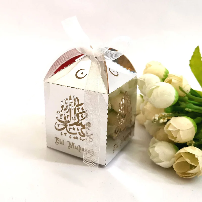 50 шт./компл. Islamic Eid Mubarak вечерние подарочные коробки Happy Ramadan Kareem украшения для