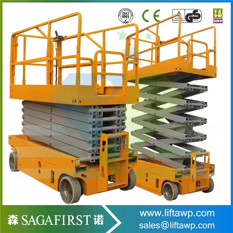 8m Self Propelled Battery Operated Aerial Work Man Lift Platformsin