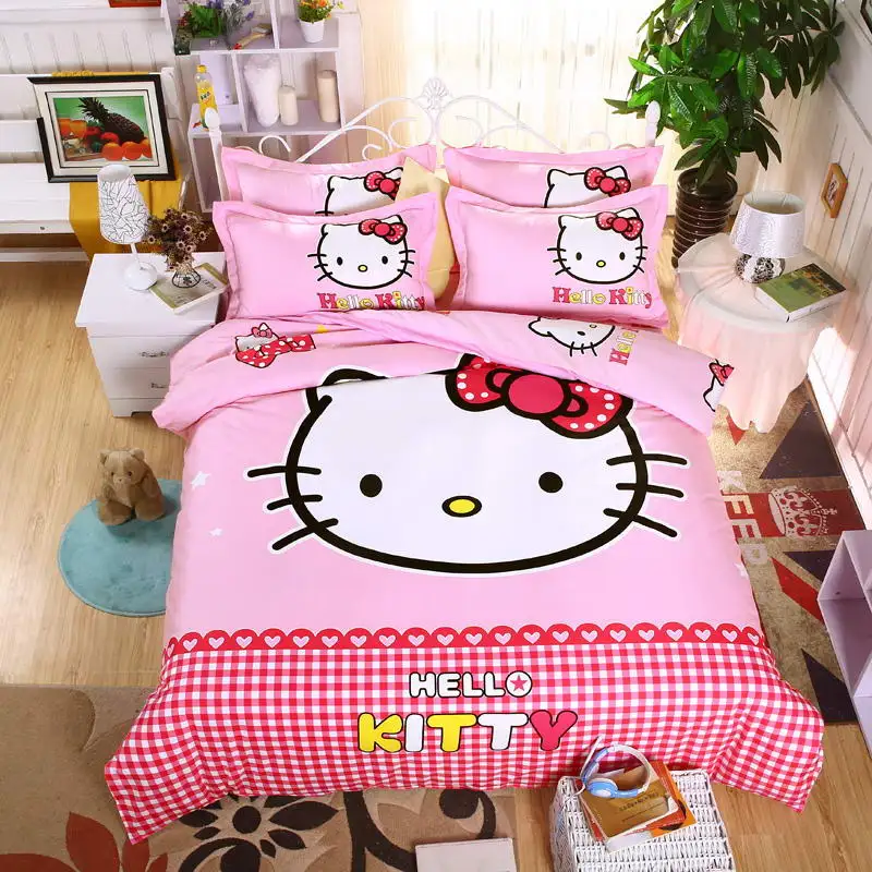 Our hot sale bedding set,Hello Kitty bed set, comfortable ...