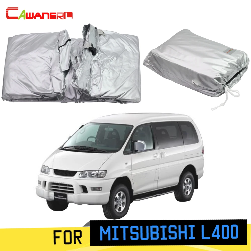 

Cawanerl Full Car Cover Outdoor Sun Anti-UV Rain Snow Dust Protection MPV Cover Windproof For Mitsubishi L400 1994-2007