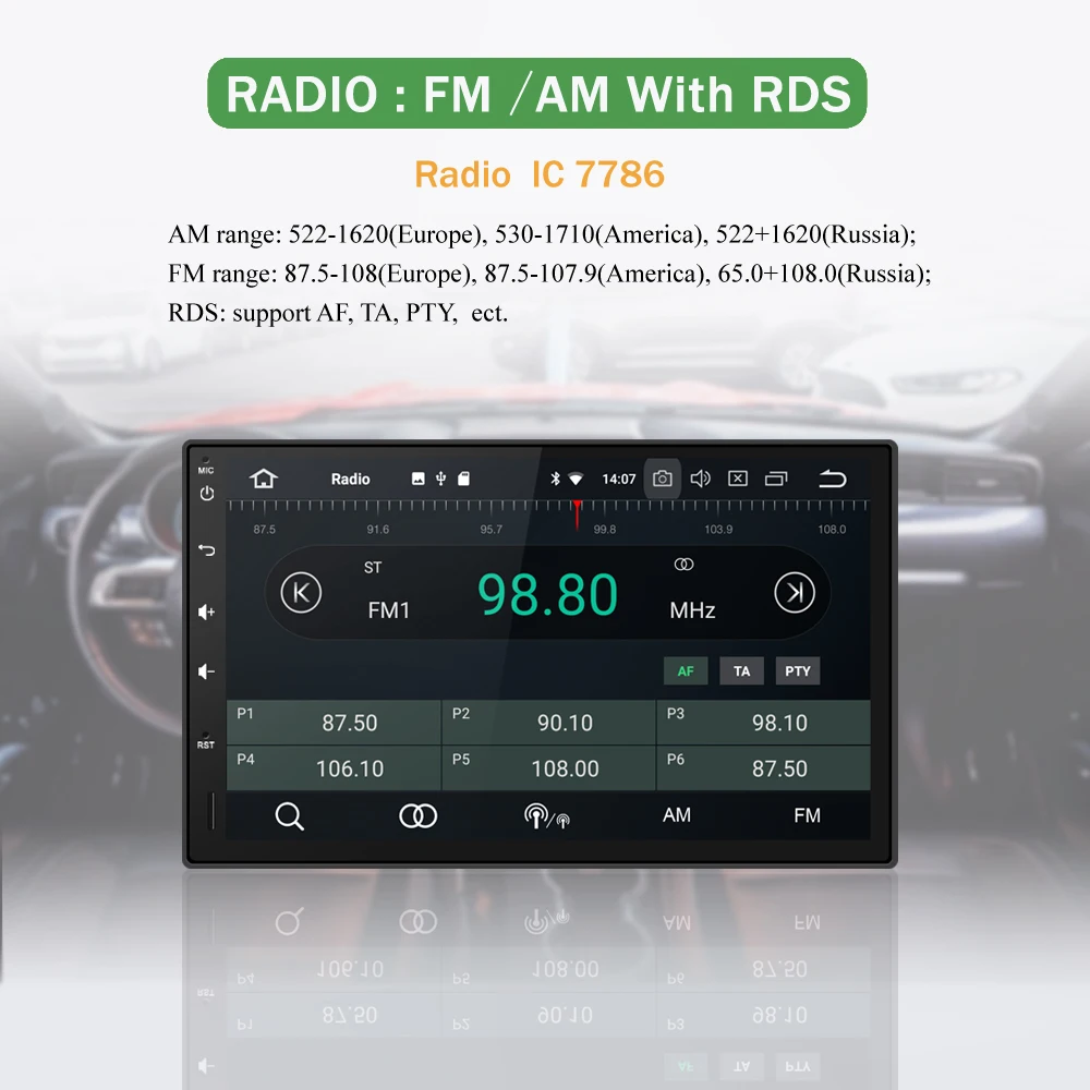 Top Bonroad 2 Din Android 9.0 Car Multimedia For Nissan Toyota Hyundai GPS Navigation Audio Player Car Radio RDS Video Player 2