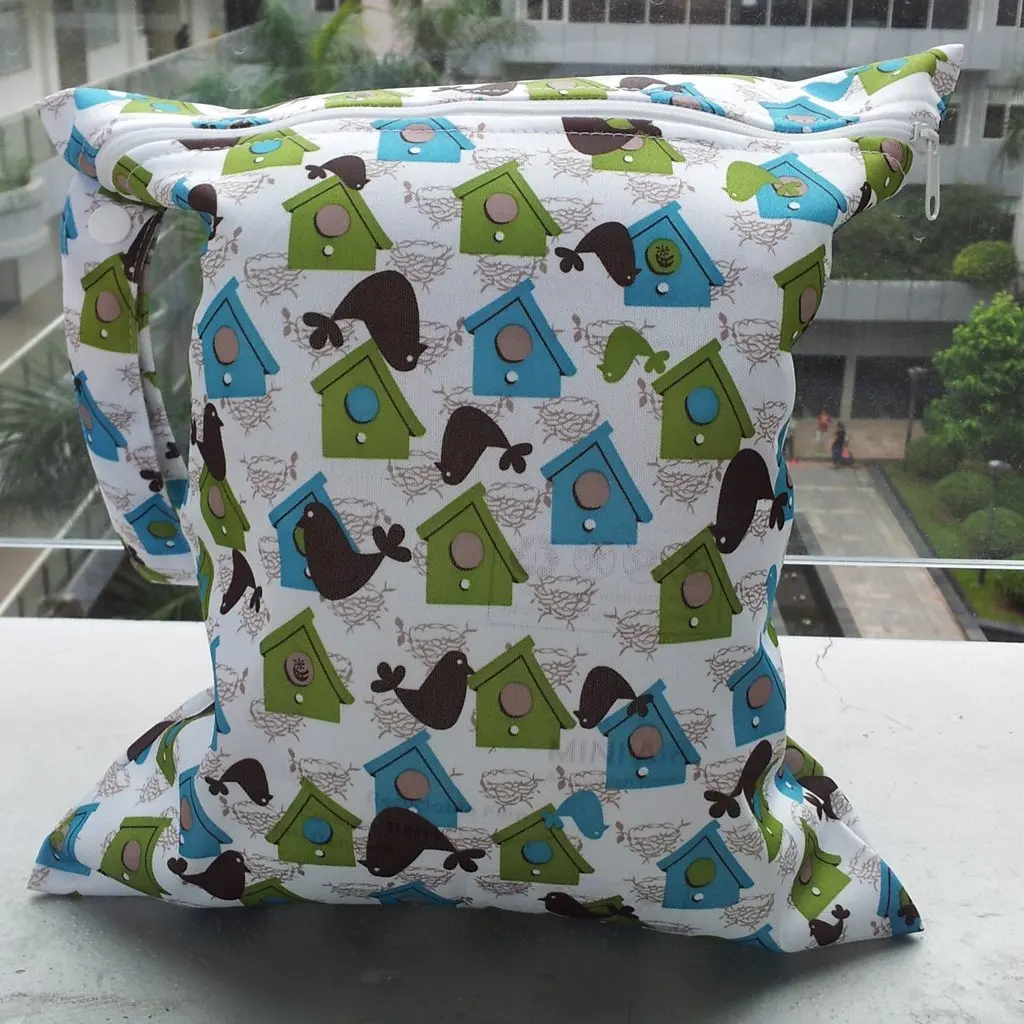 AINY-для малышей Водонепроницаемый молнии многоразовая полотняная пеленка сумка