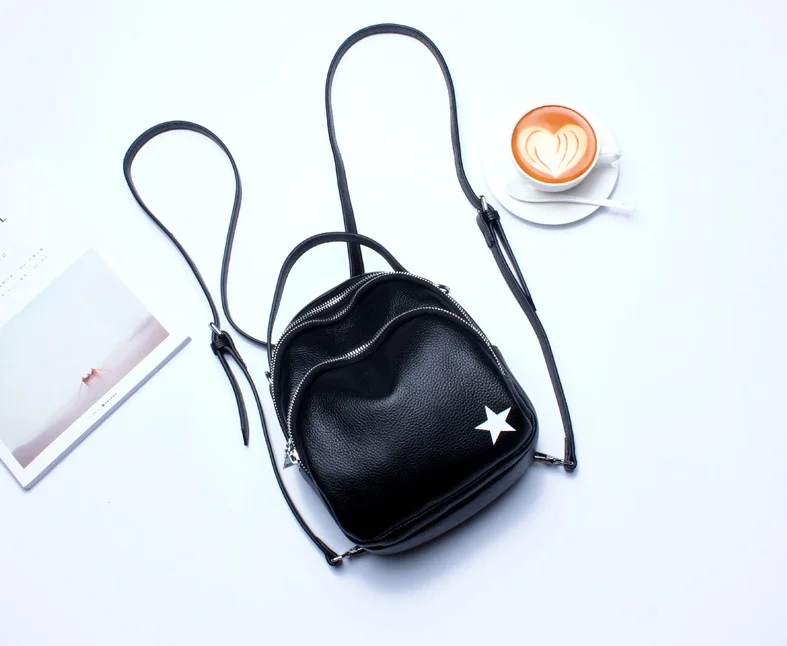 Shoulder Bags Female Travel Bag 2017 New Fashion Leather Bagpack Women Black Silver9