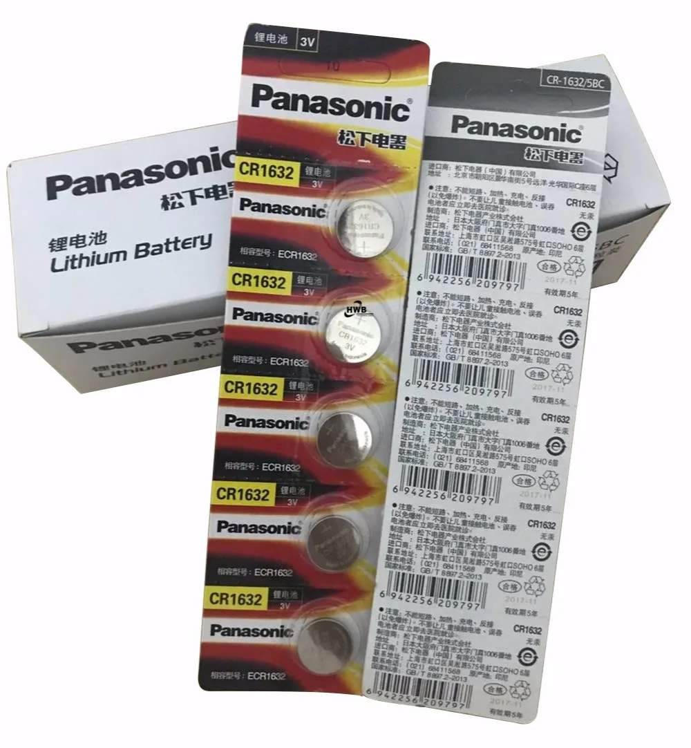

200pc PANASONIC CR1632 1632 DL1632 3V Lithium Batteries Cell Button Coin Battery