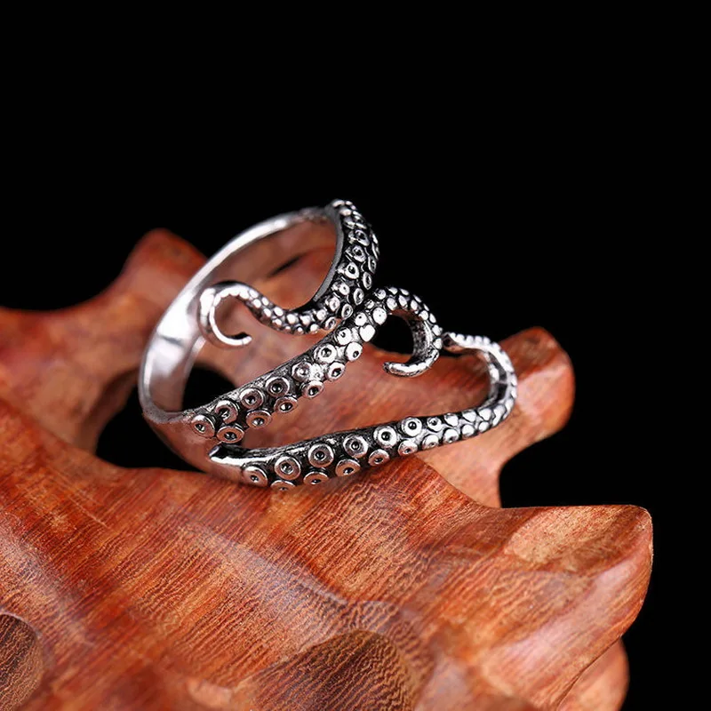 Винтажное креативное кольцо осьминог, Винтажное кольцо в стиле панк с животными для женщин, обручальное кольцо, ювелирное изделие, Прямая поставка