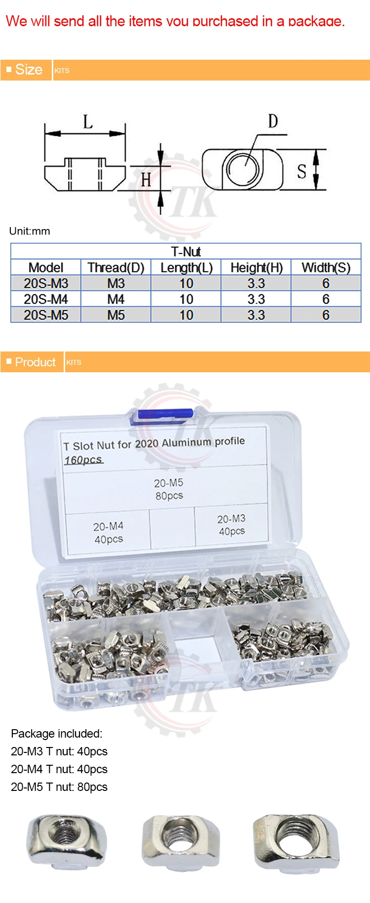 160pcs 20S-