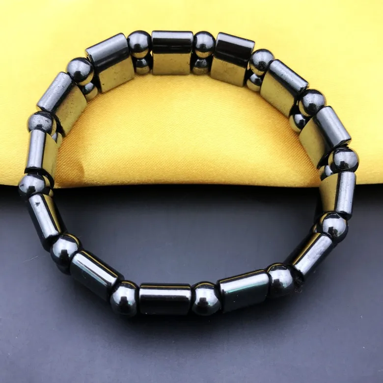 1 шт. распродажа модные ID браслеты черный восстановление древних способов стиль дизайн мужской браслет из камня Магнитный натуральный черный - Окраска металла: 1