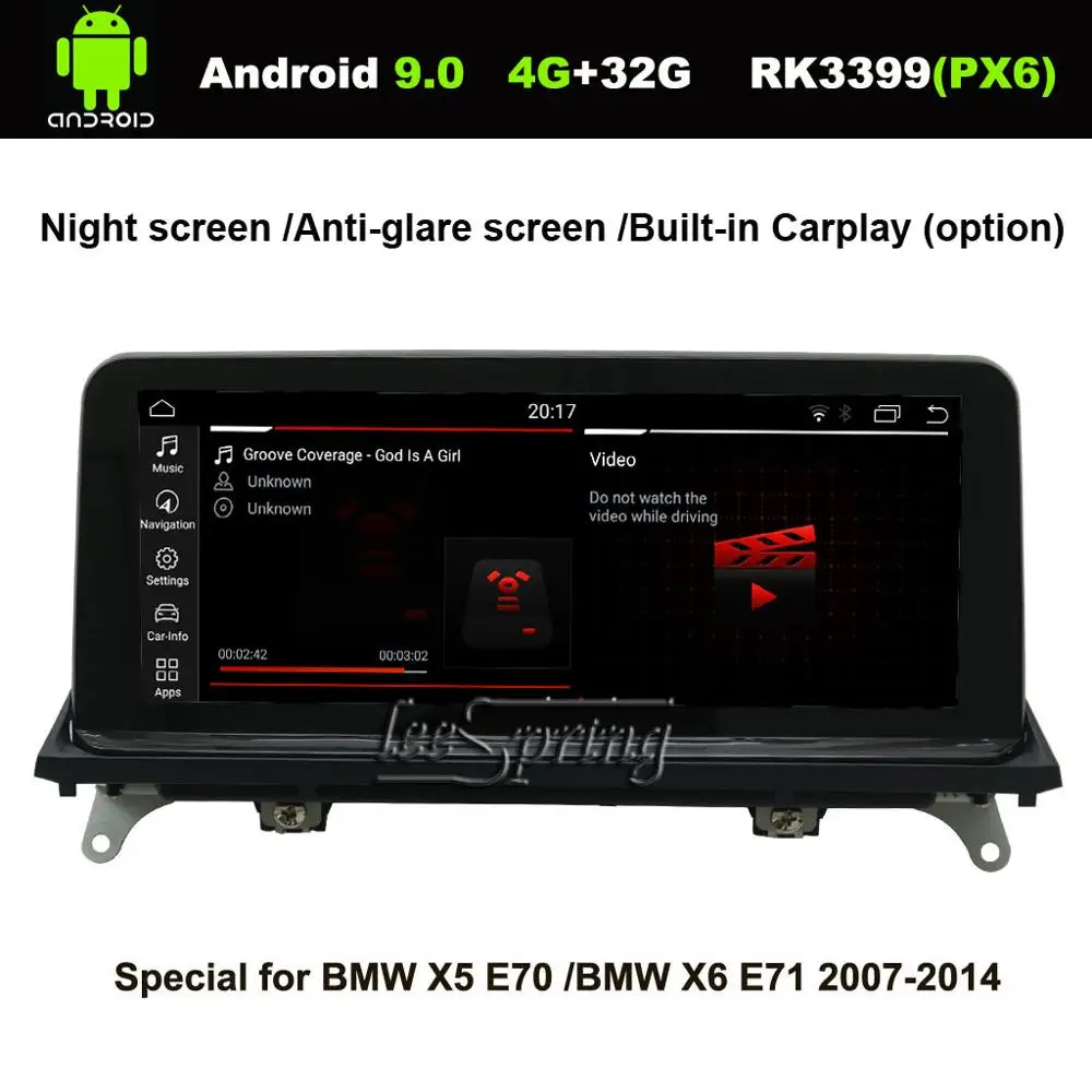

10.25 inch IPS Screen Android 9.0 Car GPS Navigation for BMW X5 E70 (2007-2013)/for BMW X6 E71 (2007-2014)