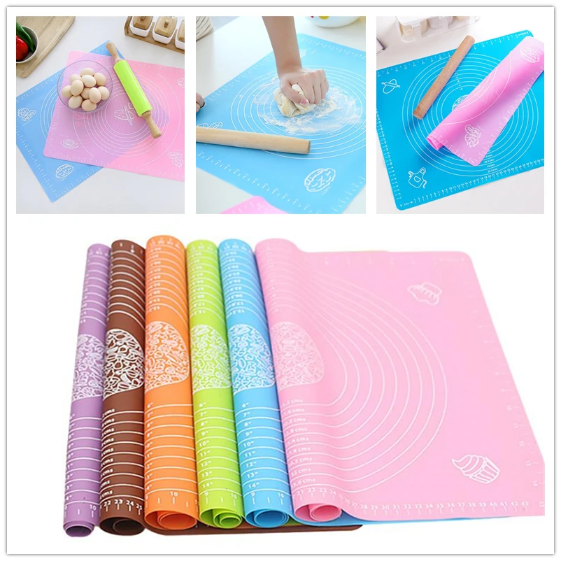 

Silicone baking mat 50*40cm non-stick kneading dough mat pastry boards for fondant clay pastry bake tools kitchen silpat mat