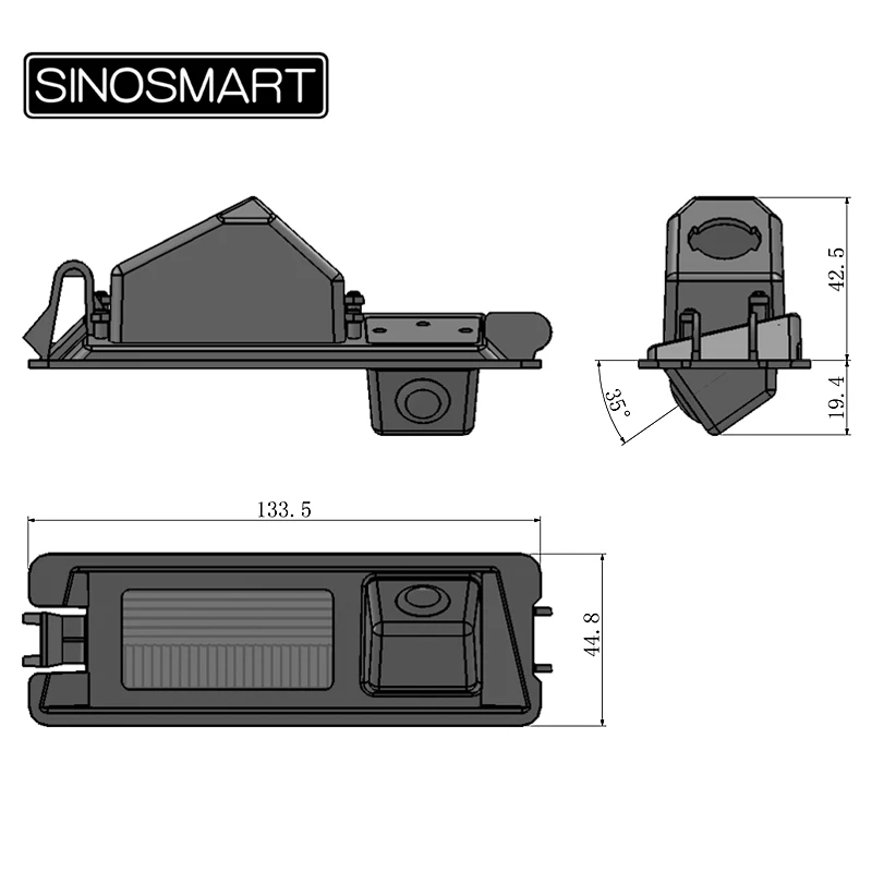 Sinosmart в ассортименте HD специальная автомобильная парковочная камера заднего вида для Nissan March 2010/2011 и т. Д