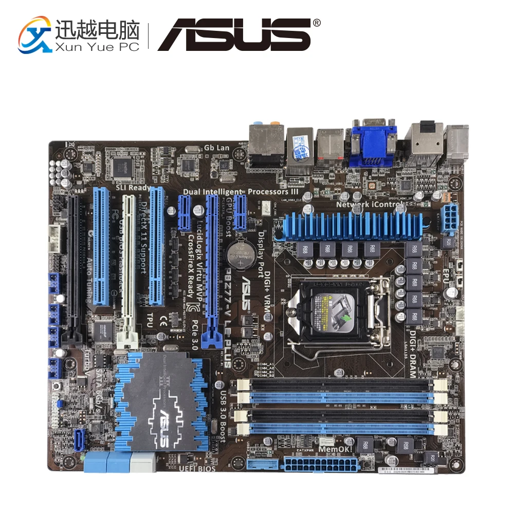 

Asus P8Z77-V LE PLUS Desktop Motherboard Z77 Socket LGA 1155 For i3 i5 i7 DDR3 32GB SATA3 USB3.0 DVI ATX Original Used Mainboard