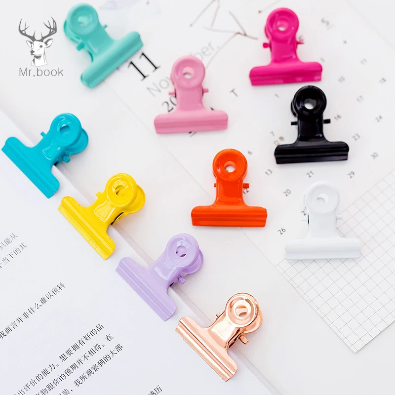 

30mm Candy Color Metal Office Paper Document Binder Clips Multifuction Home Office Food Close Clip Photo Message Memo Clips