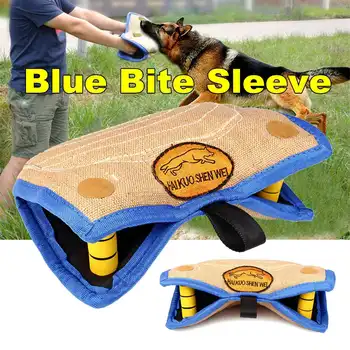 

Dogs Training Bite Sleeve Protection Arm Blue Jute Bite Sleeve For Malinois Work Dog Training Fit Pitbull German Shepherd Blue