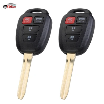 

KEYECU 2 Pcs/lot New Keyless Entry Remote Car Key Fob H Chip for 2015 Toyota Camry FCC ID: HYQ12BDM