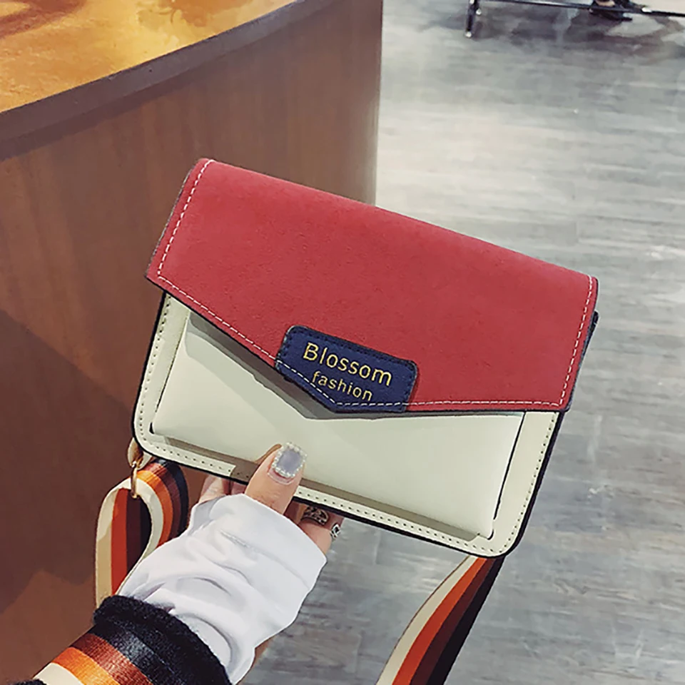 Повседневное из искусственной кожи Для женщин сумка плед Дамы Crossbody сумка цепи Мода Карамельный цвет небольшой лоскут сумки торговых