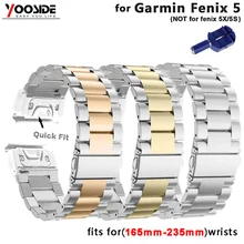 Для Garmin Fenix 5 быстрой установке металла Нержавеющая сталь Band 22 мм часы ремешок для Forerunner 935/подход S60