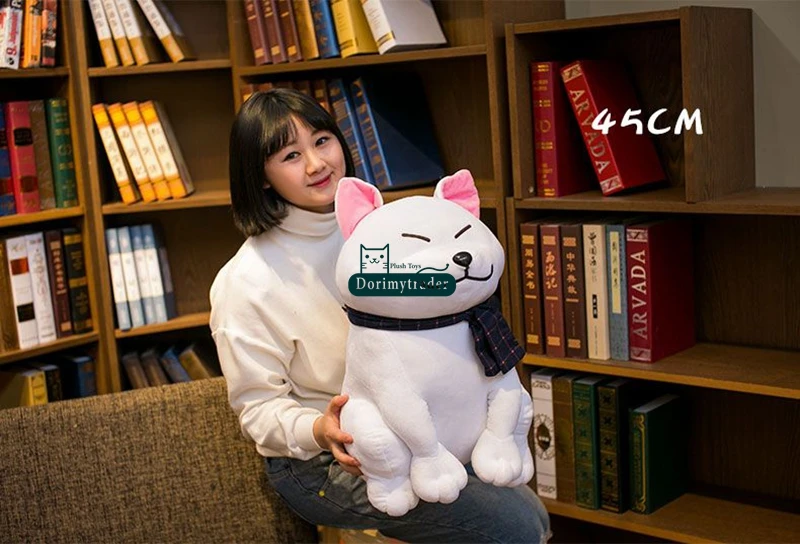 Dorimytrader 45cm Big Lovely Animal Shiba Inu Plush Toy Stuffed Soft Cartoon Cute Akita Dogs Doll Present for Kids DY61555 (12)