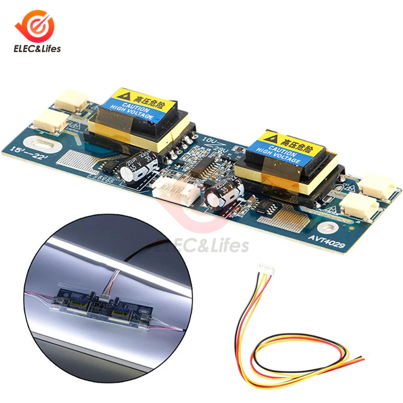 

Hot Universal CCFL Inverter LCD Monitor Module 4 Lamp lcd Inverter DC 10-30V for Laptop 15-22'' Widescreen