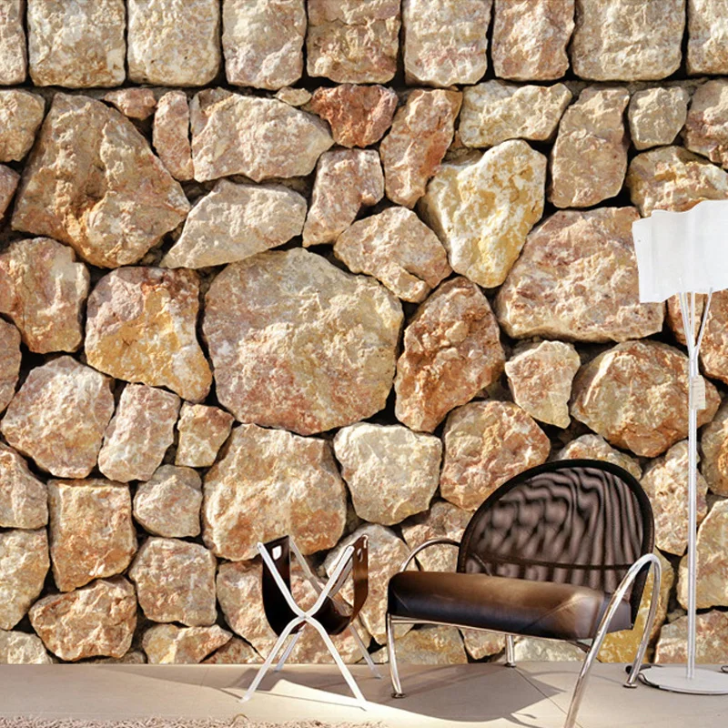 

Deep Embossed 3D Stone Wall Paper Stereo Moisture-Proof Papel De Parede Dining Room Coffee Shop Clubs Home Decor Wallpaper Mural