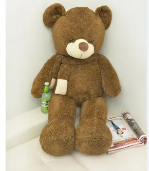 

free shipping scarf teddy bear plush toy about 115cm bear throw pillow Christmas gift h450