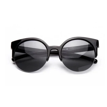 

New Sunglasses Women Cat Eye Sunglasses Round Frame Eyewear Coating Mirror Fashion Vintage Sun glasses Goggle Female Oculos