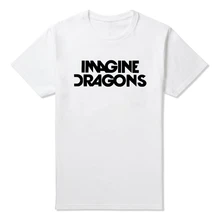 IMAGINE DRAGONS Letter Printing T Shirts Men Women 2016 Summer Style Cotton Funny T-Shirt Hipster Plus Size Short Sleeve Tees