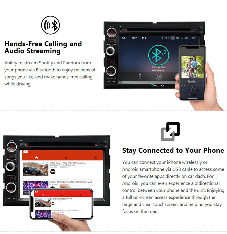 Sale 7" Octa-Core Android 8.0 Oreo OS Car DVD Multimedia Navigation GPS Radio for Ford F-150 2005-2008 with Full Video Output Support 4
