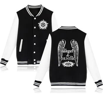 

Women Men Fashion Long Sleeve Winter Supernatural Printing Jacket Casual Sportswear Tops Cotton Baseball Jerseys Hipster Coat