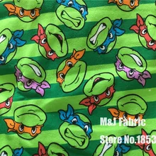 100*170 см подростковые Черепашки-ниндзя, Трикотажная хлопковая ткань для шитья, Лоскутная Одежда для маленьких мальчиков, Детская текстильная рубашка