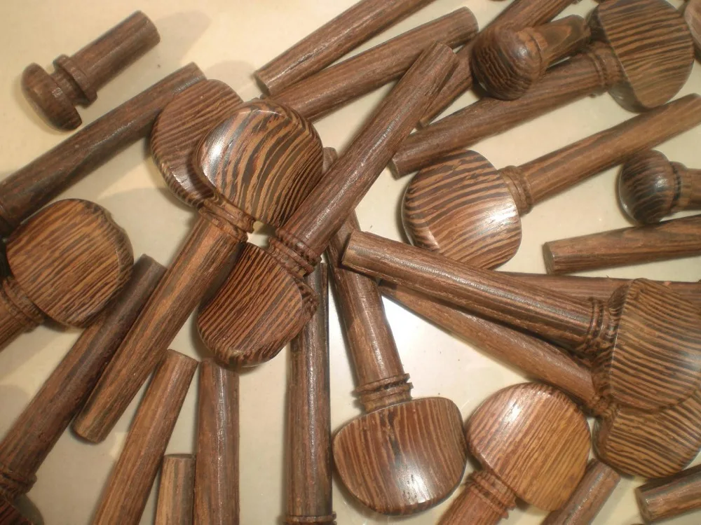 4 Sets Wenge wood Violin Pegs 4/4 inlcuding 16 pcs pegs &amp end pin all | Спорт и развлечения