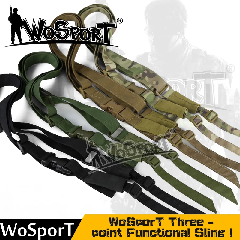 Élingue Tactique WoSporT – Single Point – Ajustable Rapide – Camouflage Airsoft