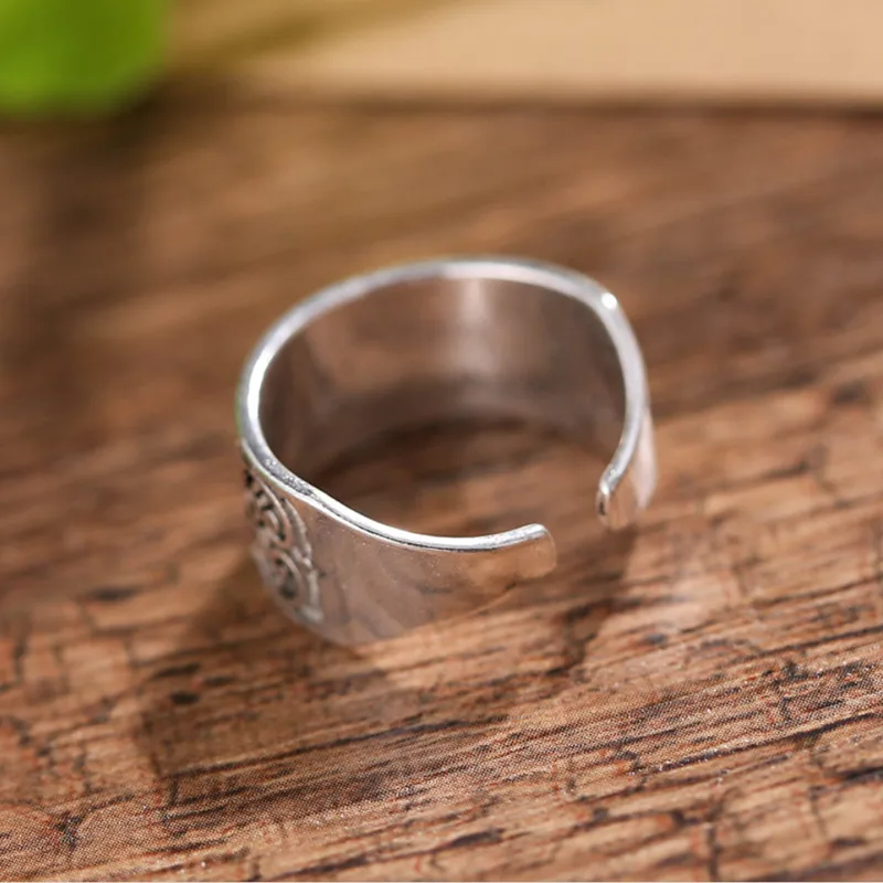 2019 Anillos Anel 100% кольца для широкой поверхности цветочный дизайн винтажные тайские