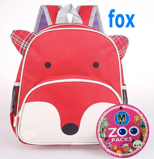 Привлекательный дети рюкзак милые дети мультфильм животных satchels- 15 цветов - Цвет: fox