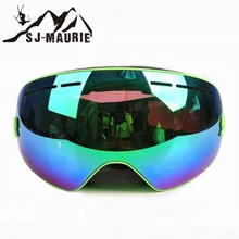 Лыжные очки двухслойные линзы из поликарбоната Skii очки Анти-туман УФ 400 Защита лыжные очки близорукость рамка сноуборд лыжные очки
