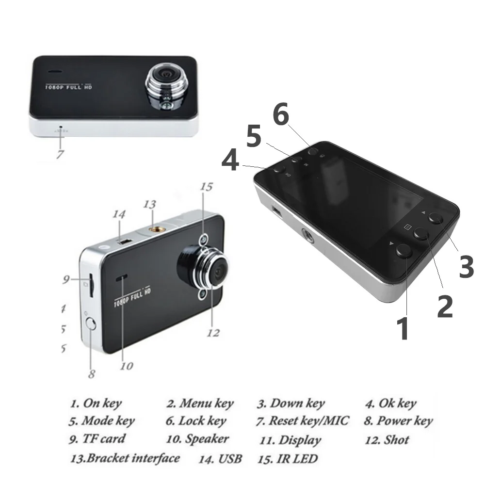 Refined 2.7 inches HD Car DVR Camera Video G-sensor Dash Mini Registrator Camcorder Driving recorder Car Wholesale gifts