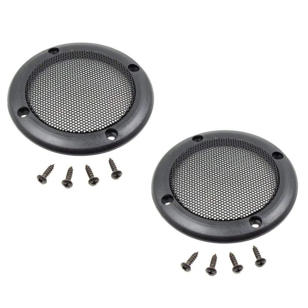 2PCS 3.5inch Decorative SubWoofer Audio Speaker Cover Circle Metal