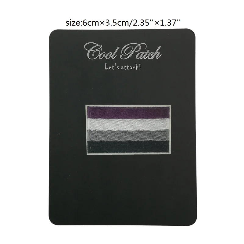 

Asexual Pride Flags EMBROIDERY IRON ON PATCH BADGE GAY MARRIAGE RIGHTS LESBIAN LGBT PRIDE for clothes scrapbooking accessories