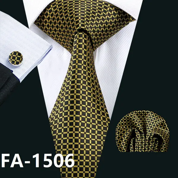 FA-999 Barry. Wang, мужские галстуки, серый, Цветочный, Шелковый, жаккардовый галстук, Hanky, запонки, набор, мужские деловые подарочные галстуки для мужчин - Цвет: FA-1506