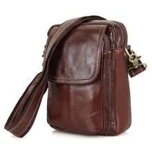 1004B Vintage Men Genuine Cow Leather Messenger Cross Body Bag
